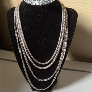 Elegant Silver Necklace Set